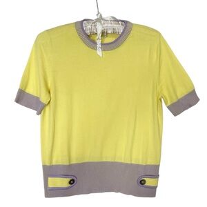 Knitss Janet Knit Short Sleeves‎ Top Size M Old Money Classic Office Preppy